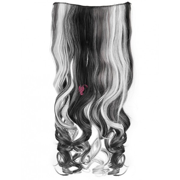 Extensie tresa de par cu 5 Clipsuri, tripla ondulata de 62 cm Cenusiu Mixt 39894